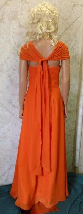 flame orange bridesmaid dresses